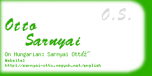 otto sarnyai business card